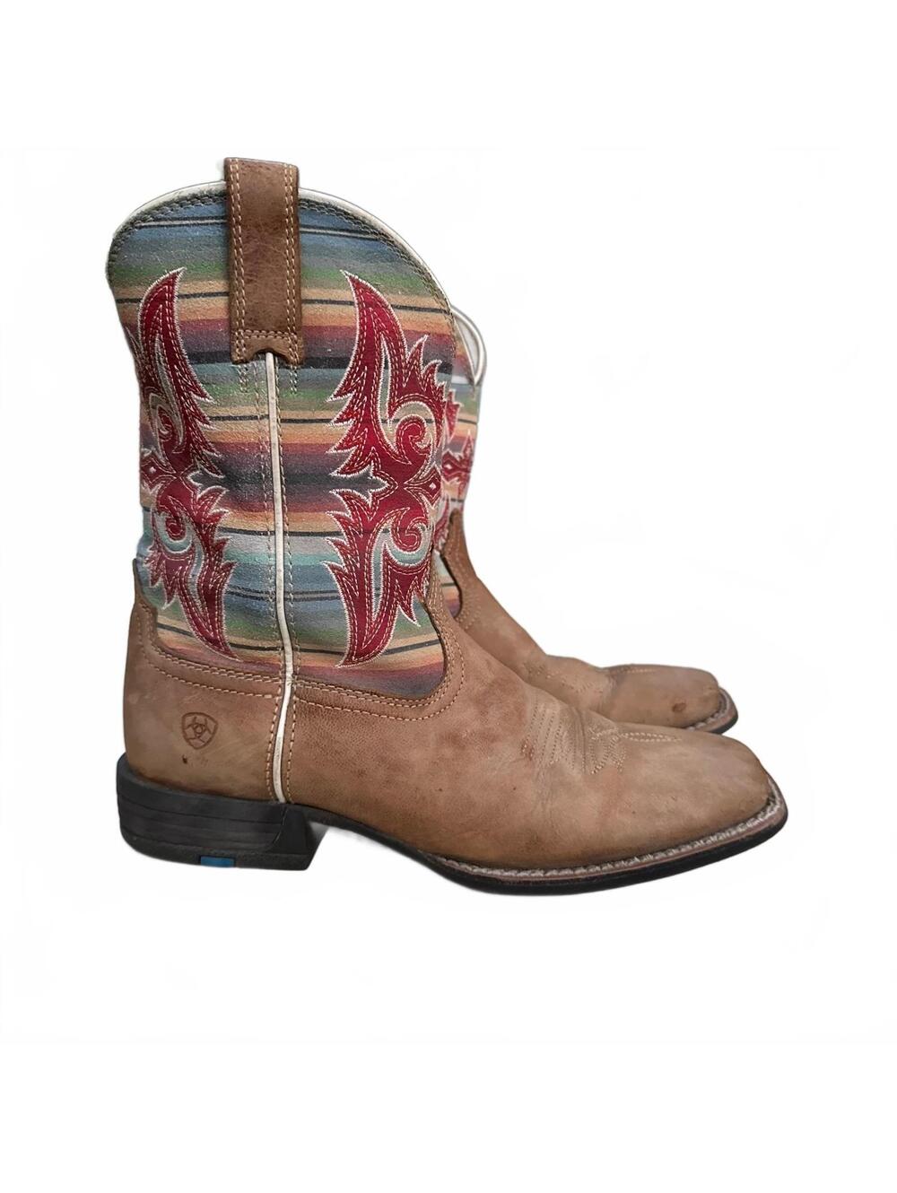 ARIAT YOUTH UNISEX LONESTAR WESTERN RIDGE TAN BOOTS 5.5